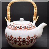 P30. Ukrainian Art by Marusia teapot. 6”h - $32